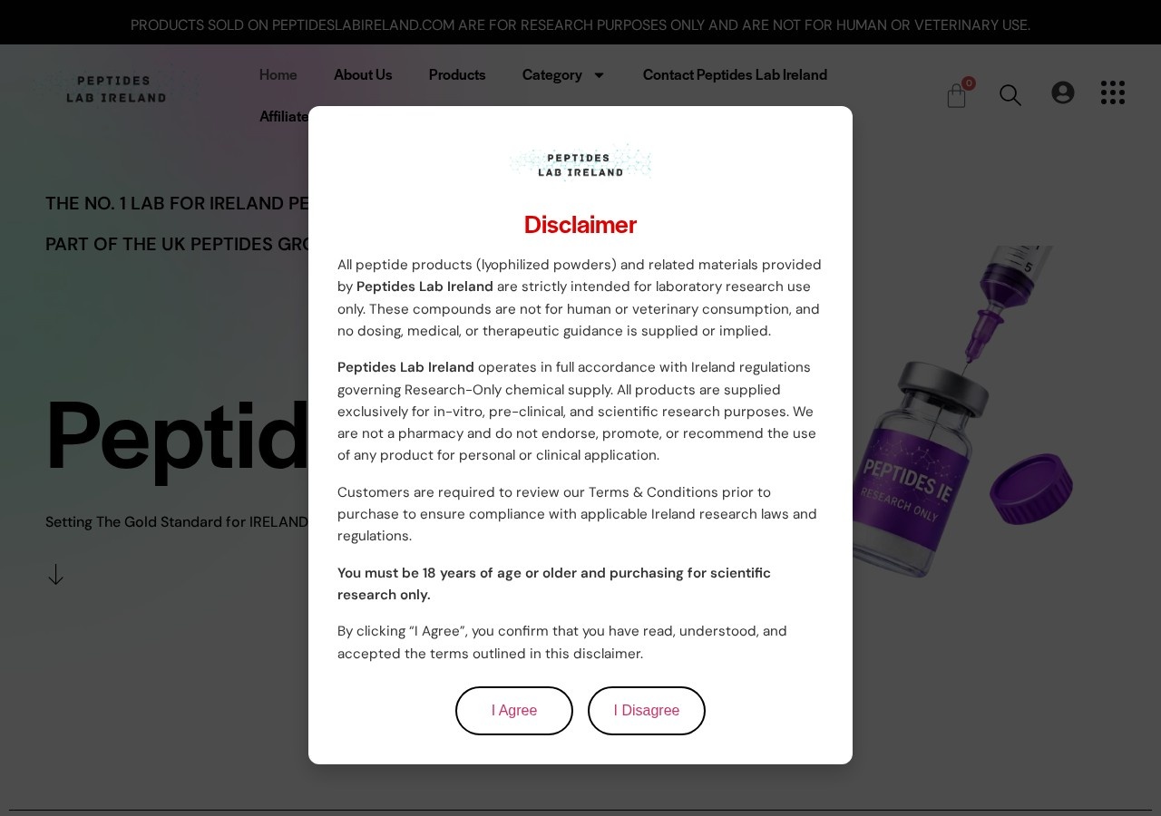 Homepage screenshot of the Peptides Lab UK research-peptide website (UK).